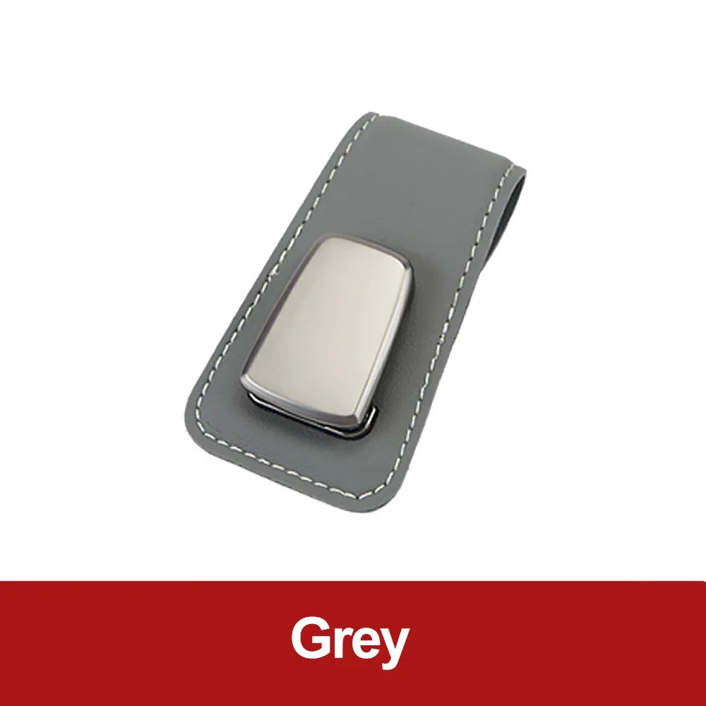 Multifunction Car Sun Visor Glasses Clip Leather Eyeglasses Clip Automobile Sunglasses Holder Card Case Auto Interior Accessorie