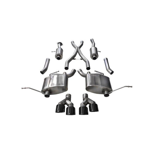 Corsa 14-16 Jeep Grand Cherokee Summit Edition Black 2.5in Dual Rear Exit Cat-Back Exhaust